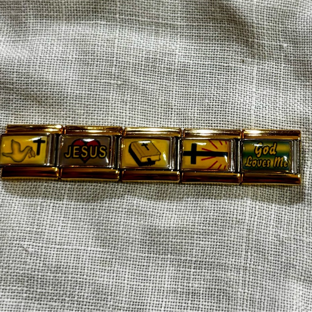 Y2K Uberry Italian Bracelet Gold Religious Charms Lot of 5 combined NWOT